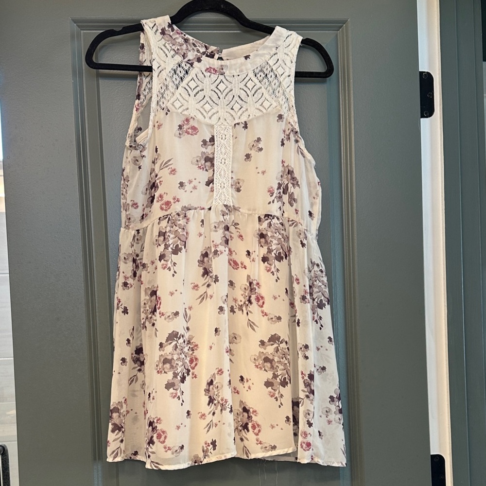 Jolt, White Floral Mini Dress